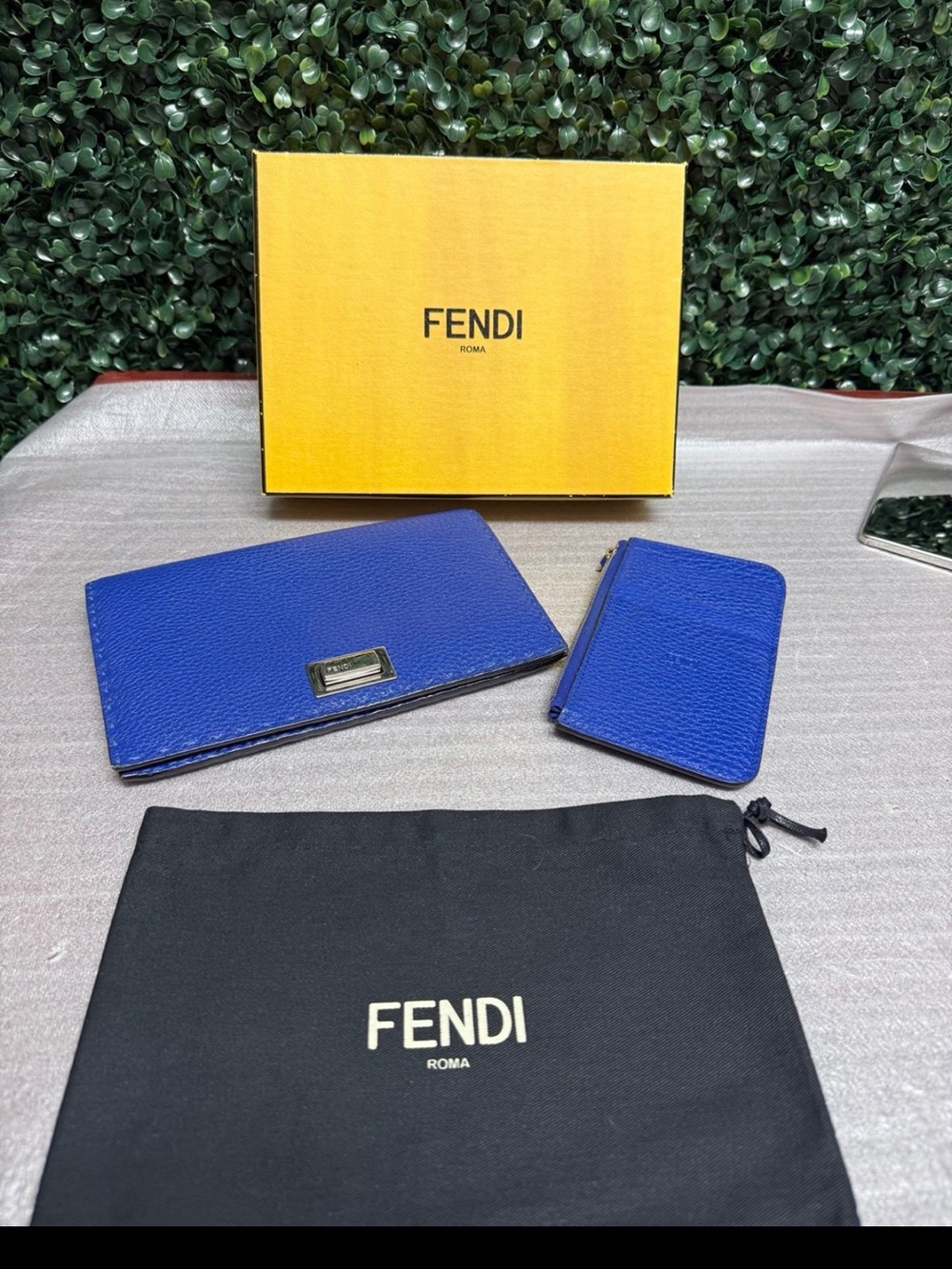 Fendi Blue Selleria Clutch